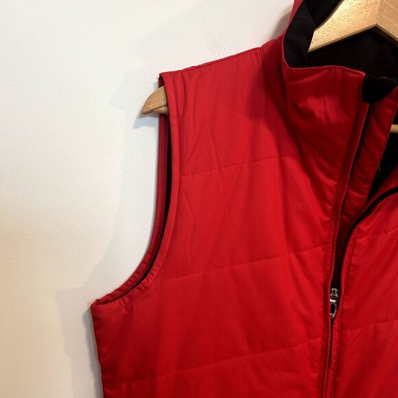 Spyder Ladies Vest Size 8 Full Zip-up Red Black Solid Casual Fall Winter Warm - Picture 6 of 16
